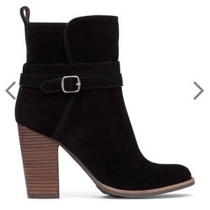 Suede Black Bootie